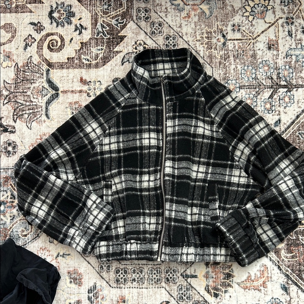 Black and white plaid jacket